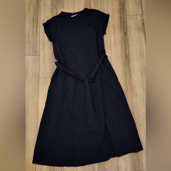 On 34th Women’s Navy Tie Waist Dress Size M Office Work Casual Lagonlook - Picture 6 of 12